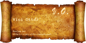 Visi Ottó névjegykártya